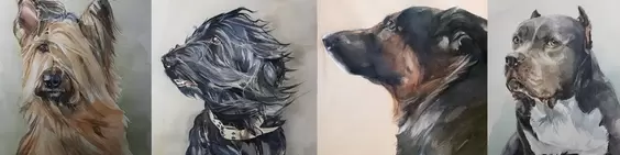 Dog watercolor portraits